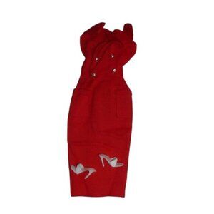 Barbie RED SHEATH SENSATION Dress and White Shoes Heels #986